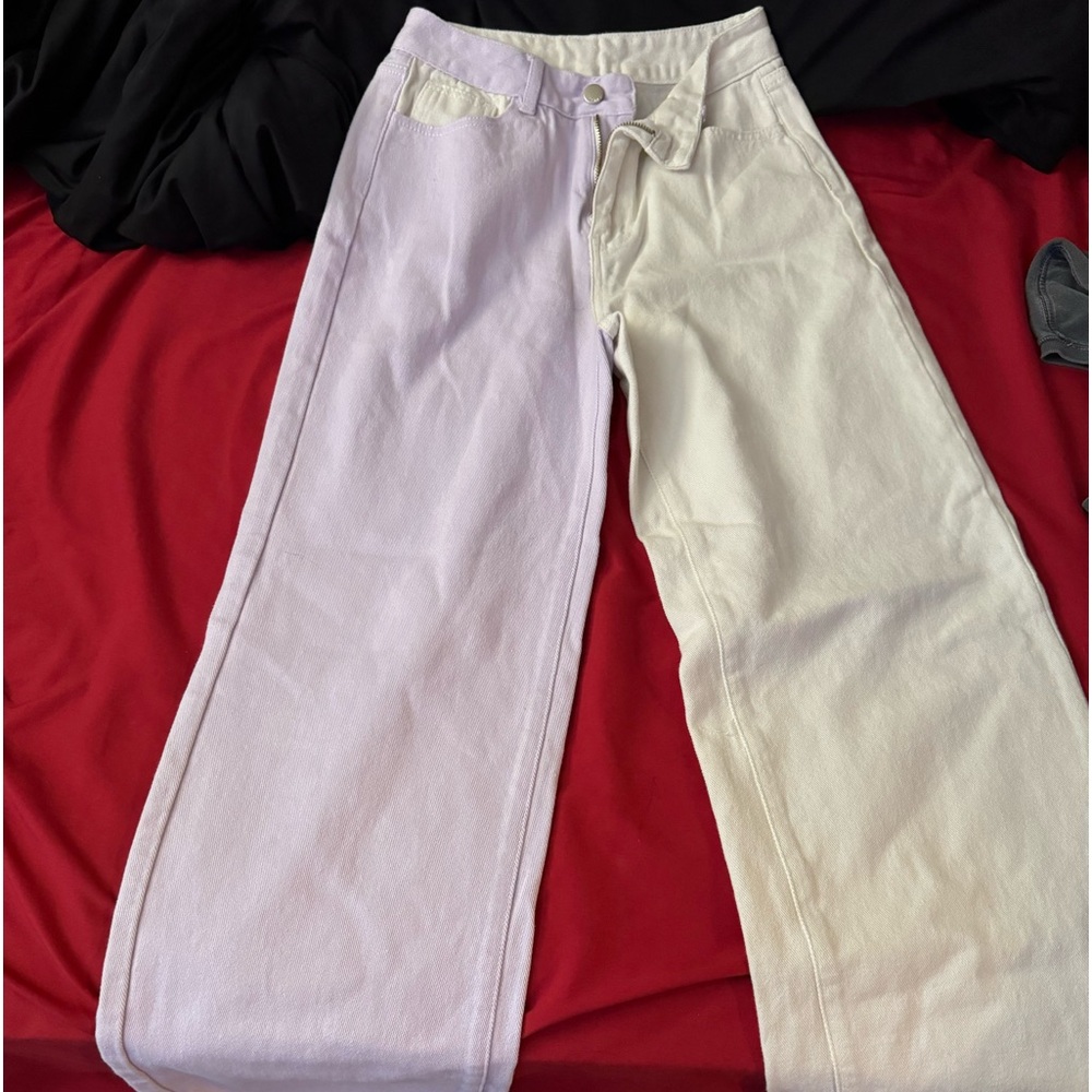 cutest two toned jeans!